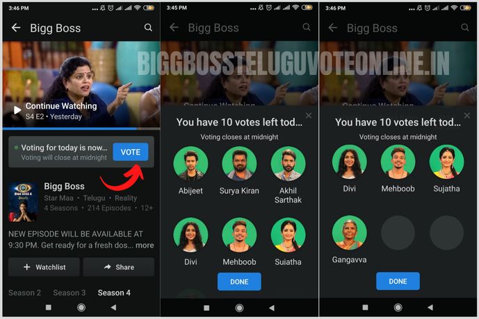 Bigg Boss Telugu Season 4 Hotstar Voting