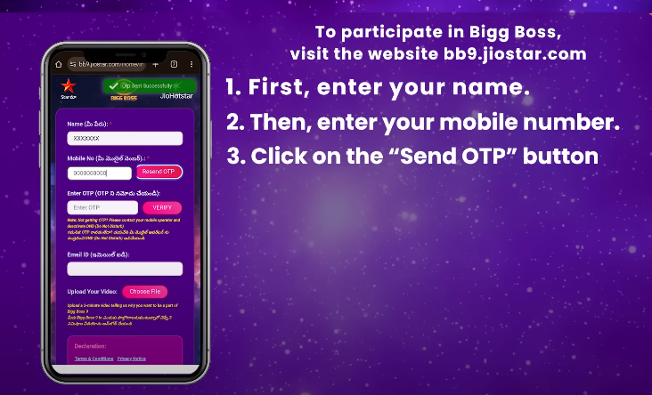 Bigg Boss 9 Telugu aplication process 16